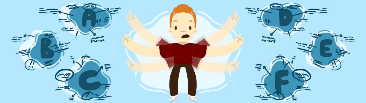 sınav notunu inceleyen bir öğrenciyi betimleyen görsel