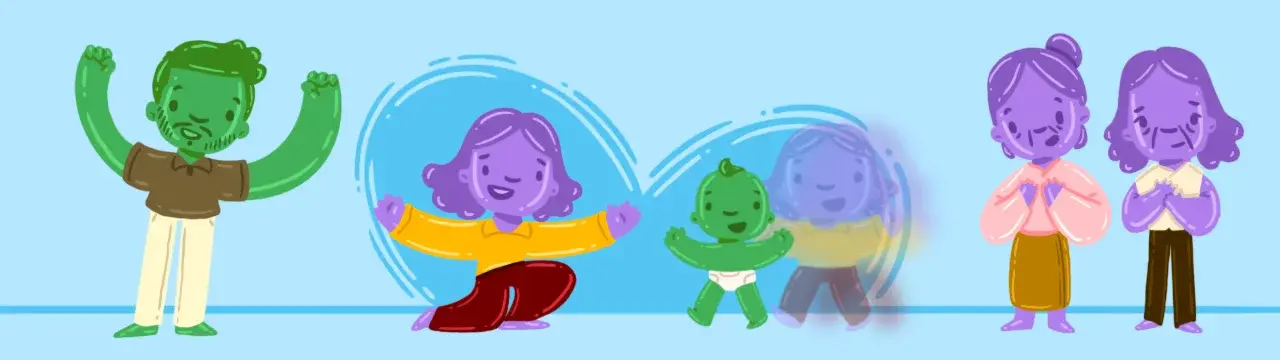 Anne olduktan sonra kimlik değişimini betimleyen görsel