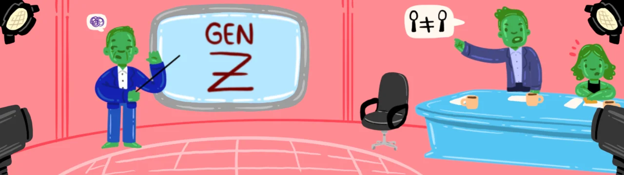 kültürel psikoloji z jenerasyonu tv sunucusu sahnesi görseli