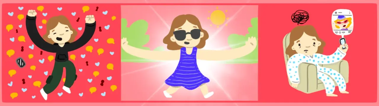 dijital dünyada var olmayı, ekran karşısında kimlik ve benlik algısını betimleyen görsel