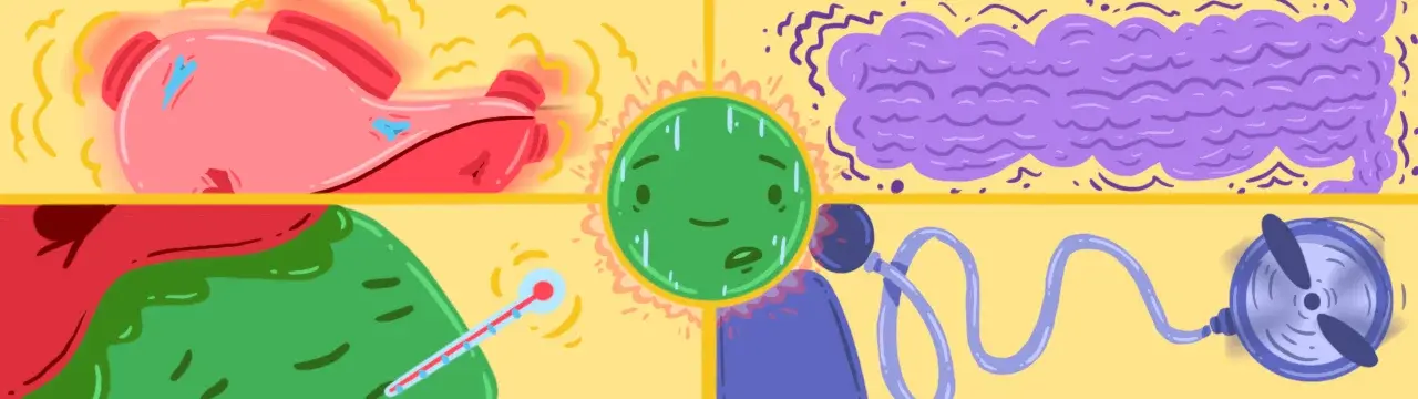 kaygının etkenlerini ve zihinsel tetikte olma halini betimsel görsel