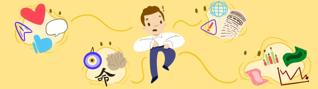 Locus of control kavramını açıklayan dağılan kontrol unsurlarını betimleyen görsel