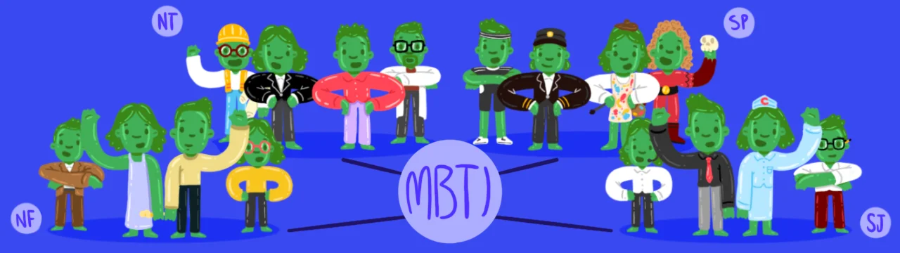 mbti 16 farklı insan kişilik tipi görseli