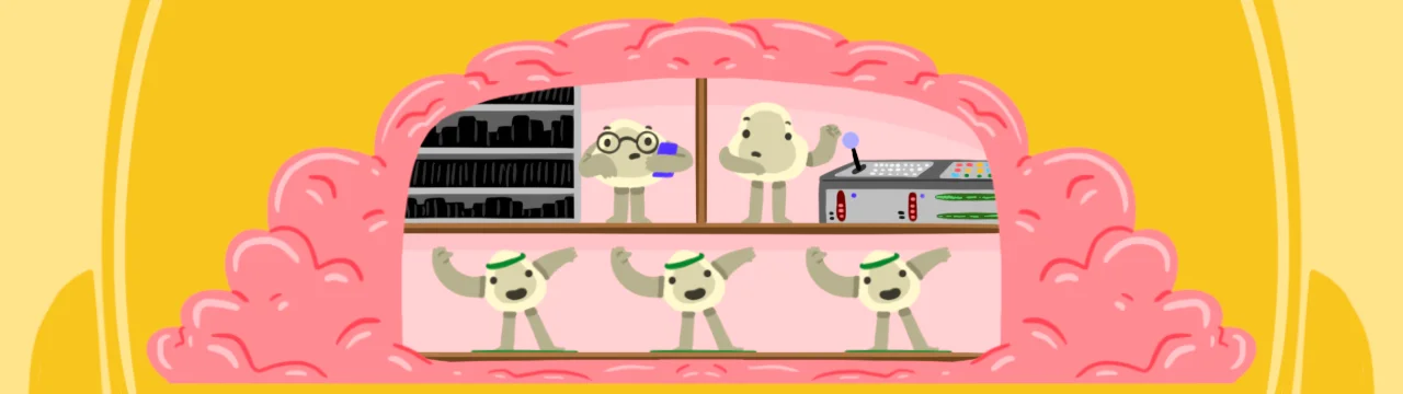 beyin ve nöronlar üzerinden yönetici işlevleri ve zihinsel süreçleri temsil eden görsel