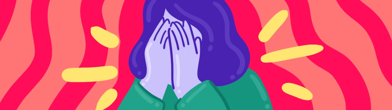 ilustração de uma mulher triste após uma experiência traumática