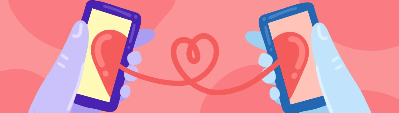 digital illustration of long distance relationships