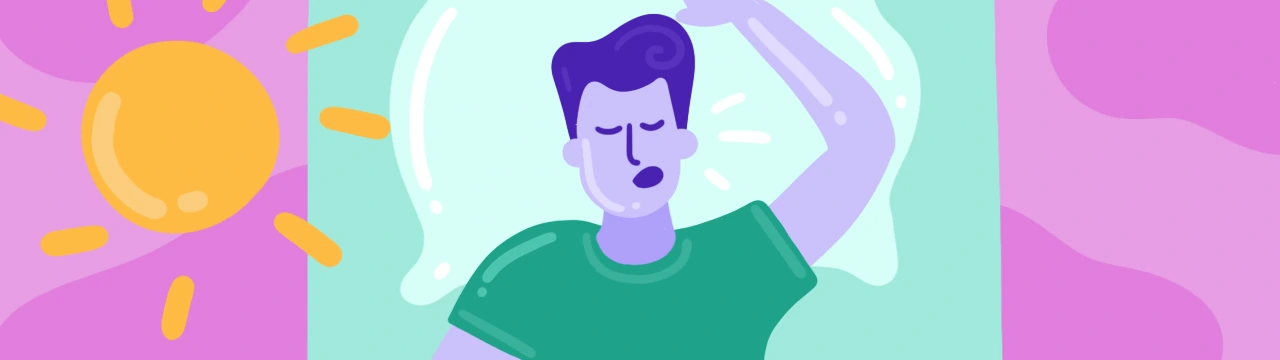 drawing of a man suffering from hypersomnia